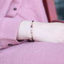 Minimalistic Black Beaded Crystal Slim Mangalsutra Bracelet, thumbnail 2 of 6