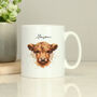 Personalised Name Boy Highland Cow Ceramic Mug, thumbnail 4 of 5