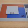 Cyclists Personalised Leather Desk Mat, thumbnail 3 of 4