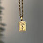 Queen Playing Card Pendant Necklace, 18k Gold Plated, thumbnail 1 of 9