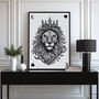 King Lion Playing Card Print Wall Art Print, thumbnail 4 of 6