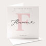 Personalised New Baby Card Initial And Name Design, thumbnail 1 of 5