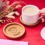 Personalised Set Of Two Cork Heart Coasters, thumbnail 3 of 3