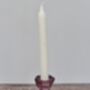 Purple Glass Candlestick, 11cm, thumbnail 3 of 3