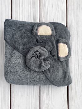Personalised Embroidered Baby Towel With Animal Hood, 4 of 6