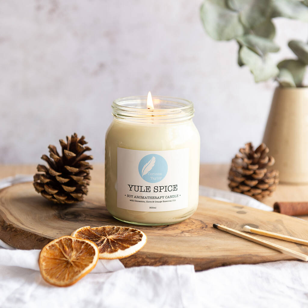 Yule Spice Vegan Soy Aromatherapy Candle By Corinne Taylor