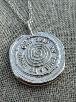 Sterling Silver Handmade Self Love Talisman Pendant, 2 of 10