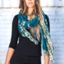 Personalised Faded Blue Bird Print Scarf, thumbnail 1 of 5