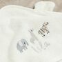 Personalised Ivory Welcome To The World Hooded Towel, thumbnail 3 of 4