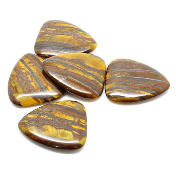 Banded Tiger Jasper Guitar Pick In A Gift Box, 7 of 7