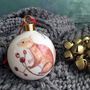Red Squirrel Bone China Christmas Bauble, thumbnail 9 of 11