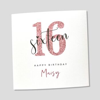 16th Birthday Card Personalised For Her, 3 of 3