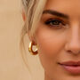 Thick Small Hoop Earrings In 18k Gold, Minimalist Women's Jewellery, thumbnail 5 of 6
