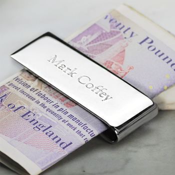 Personalised Sterling Silver Money Clip, 6 of 7
