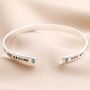 Ray Of Sunshine Meaningful Word Bangle In Silver, thumbnail 3 of 4