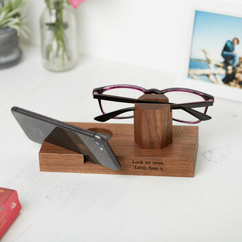 Personalised Bedside Glasses And Phone Stand, 3 of 9