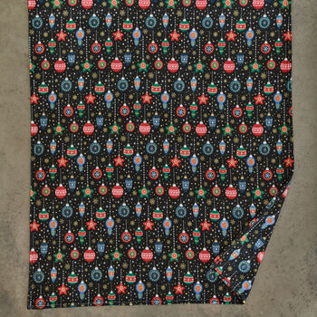 Christmas Baubles Super Soft Fleece Throw 140 X 180cm, 3 of 4