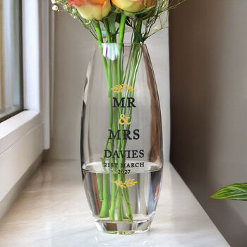 Personalised Wedding Bullet Vase For Couple, 6 of 6