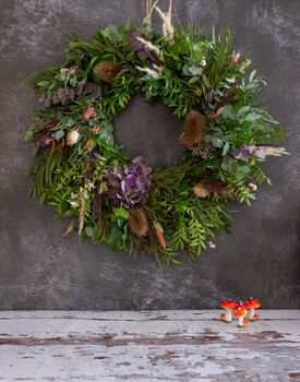 Natural Autumn Fresh Wreath Making Kit, 4 of 5