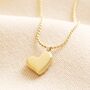 Gold Puffed Heart Pendant Necklace, thumbnail 1 of 2