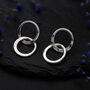 Sterling Silver Moving Linked Hoop Earrings, thumbnail 1 of 9