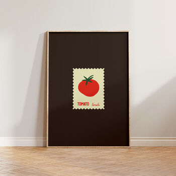 Tomato Stamp Kitchen Wall Art Print, 4 of 8