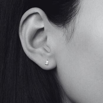 Pear Stud Earrings Gold, 2 of 3