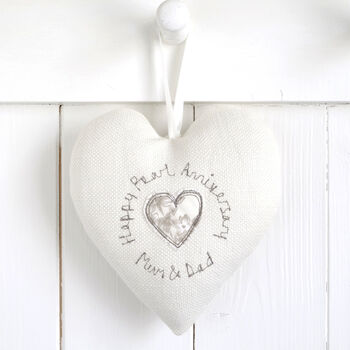 Personalised 30th Pearl Wedding Anniversary Heart Gift, 2 of 9