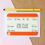 Personalised Train Ticket Card For Teacher, thumbnail 4 of 4