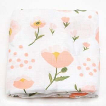 Extra Large Poppy Bamboo Muslin, 2 of 3