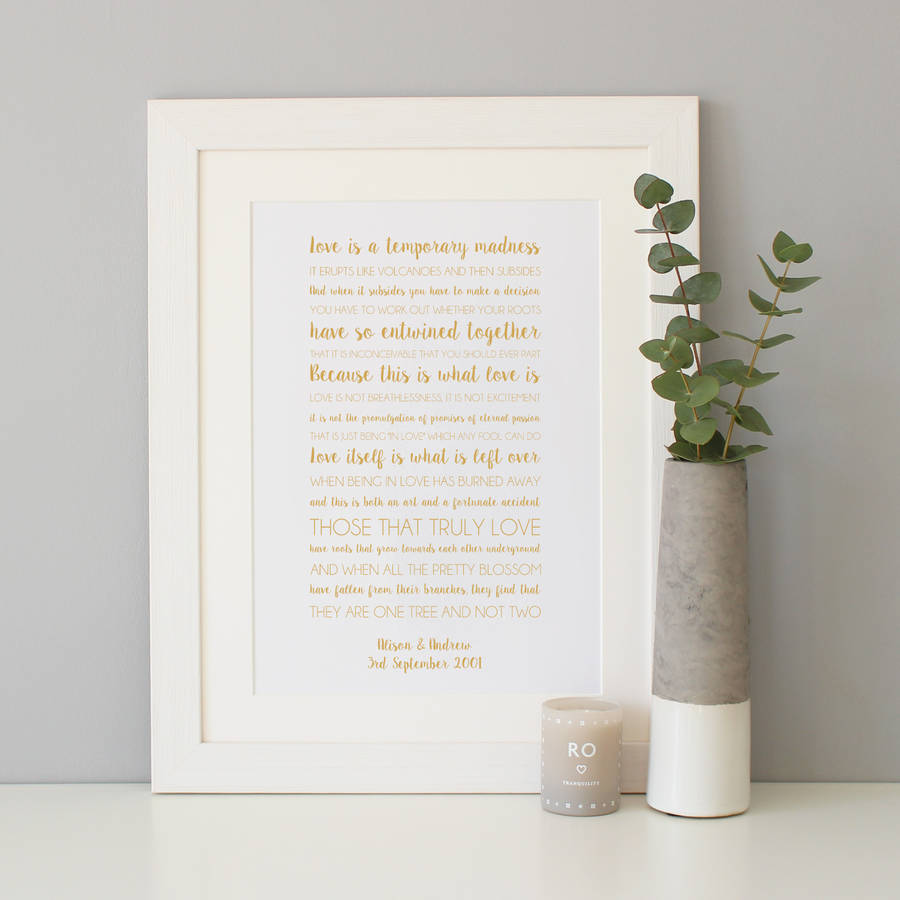 Gold font with white frame