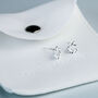 Sterling Silver Minimalist Woven Star Stud Earrings, thumbnail 7 of 7