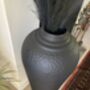 Large Black Metal Floor Vase 80cm Ornament Home Decor, thumbnail 7 of 9