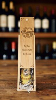Personalised Wooden Wine Box With Handle – Engraved, 7 of 9