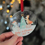 Baby's 1st Christmas Winter Animals 3D Glitter Decoration, thumbnail 1 of 4