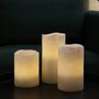 Set Of Three Silver Flameless LED Candles, thumbnail 4 of 7