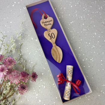 Wedding Anniversary Engraved Welsh Love Spoon, 2 of 4