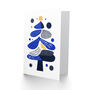 Modern Abstract Shapes Tree Xmas Christmas Card, thumbnail 2 of 4