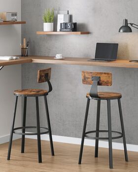 Tall Bar Stools With Backrest For Kitchen, 2 of 11