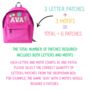 Personalised Kids Backpack With Chenille Letters And Fun Motifs – Custom Nursery And School Bag, thumbnail 3 of 7