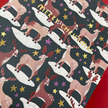'Merry Christmas' Reindeer Christmas Card, 2 of 2