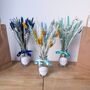 Blue Dried Flowers With Personalised Vase Christmas Gift, thumbnail 6 of 8