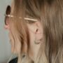 Titanium Steel C Shape Hoop Earrings For Everyday Wear, thumbnail 1 of 9