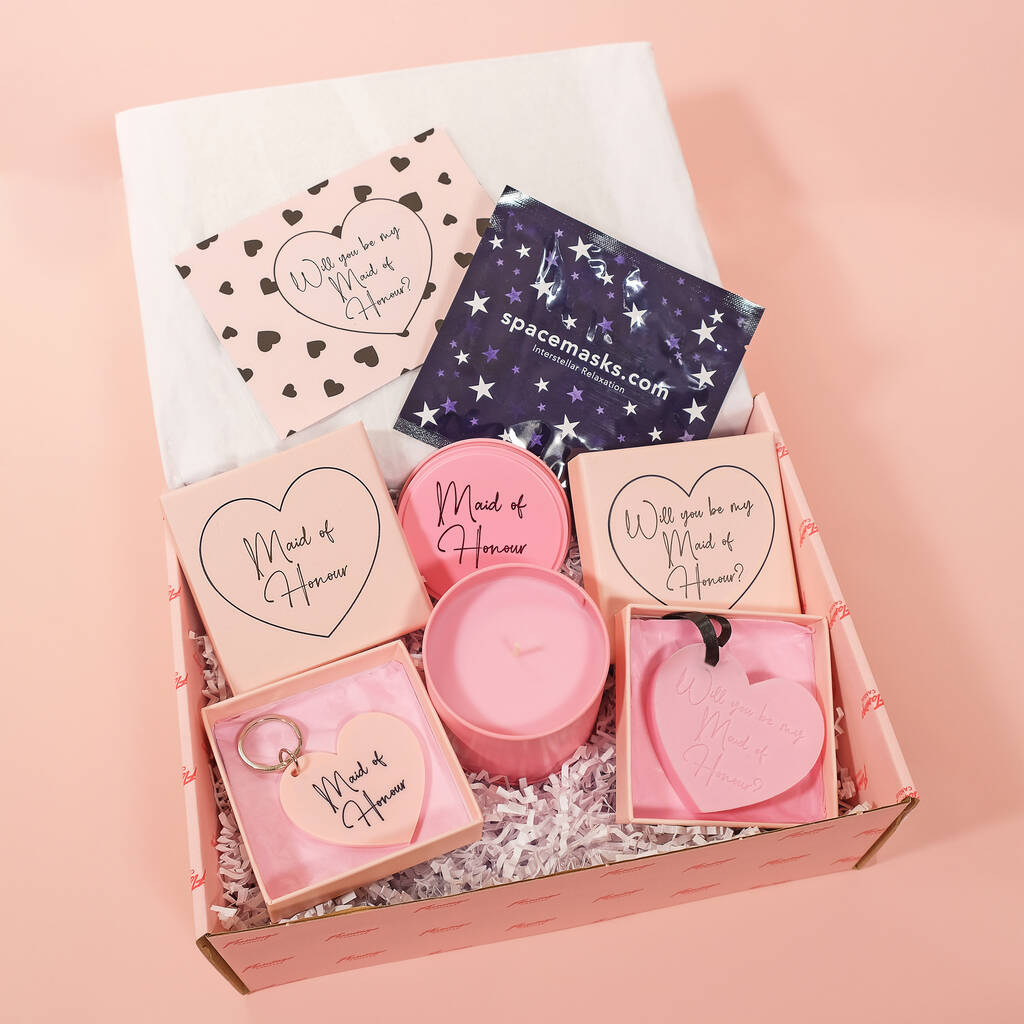 Maid Of Honour Proposal Giftbox By Flamingo Candles 