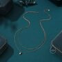 Sterling Silver Genuine Freshwater Pearl Double Layer Pendant Necklace, thumbnail 5 of 12