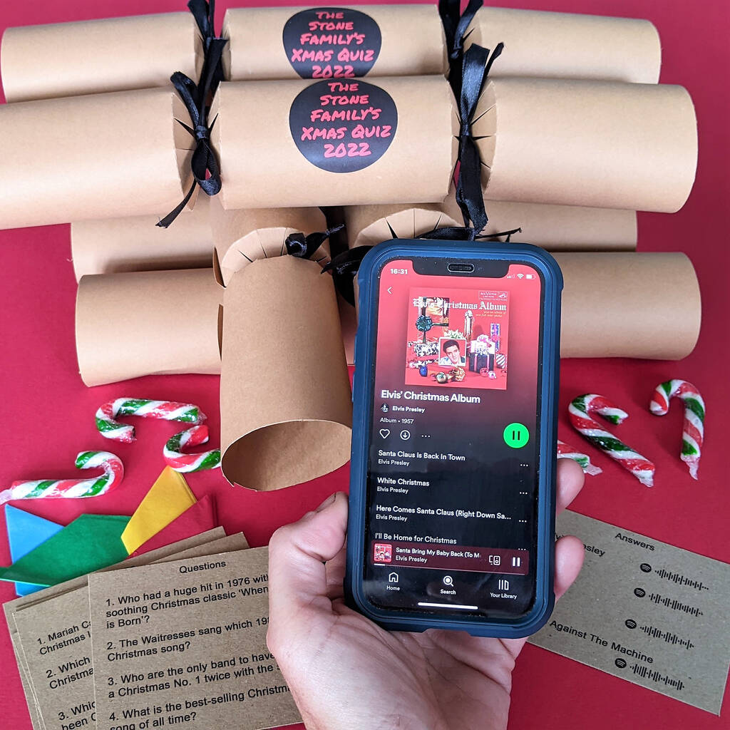 Personalised The Great Christmas Music Quiz Crackers, 1 of 6