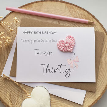 Personalised 30th Birthday Sister In Law Card, 2 of 2
