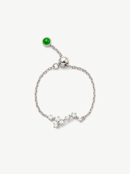Silver Constellation Ring Zodiac Jewellery Birthstone, 6 of 12