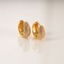 Gold Vermeil Crystal Reversible Hoop Earrings, thumbnail 11 of 12