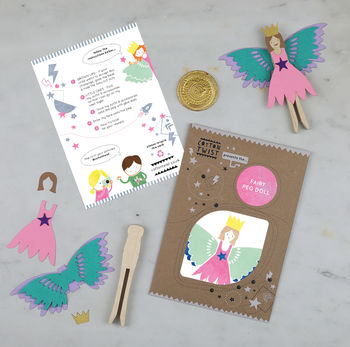 fairy party bag with wand and peg doll kits by cotton twist ...